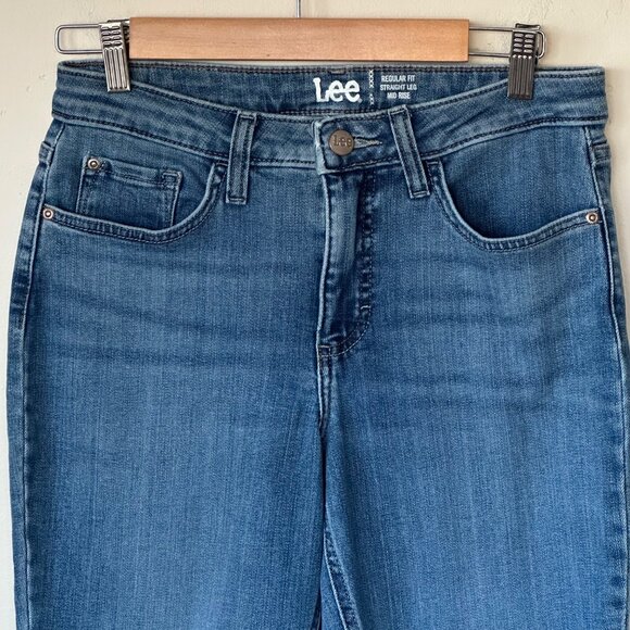 Lee Regular Fit Straight Leg Mid Rise Jeans Women's Size 6 Medium‎ Wash Western - Picture 5 of 12